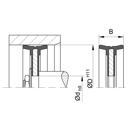 Junta PS-51 NBR estándar 12,70 (0.5")x